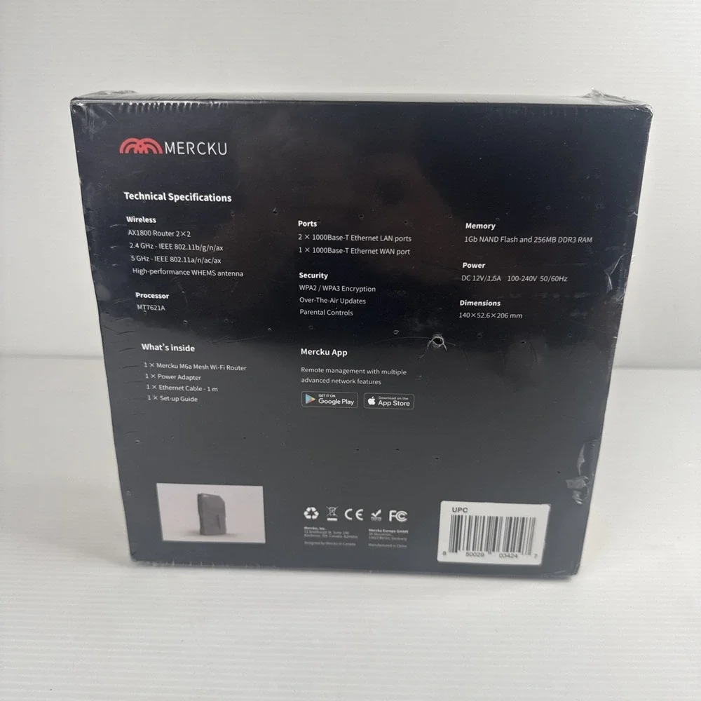 Mercku M6a Home WiFi-6Mesh Router (Factory sealed) - High Performance Router - Picture 3 of 5